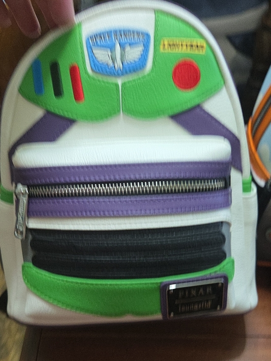 Loungefly Buzz Lightyear Themed Mini Backpack - White, Green, Purple main image 5